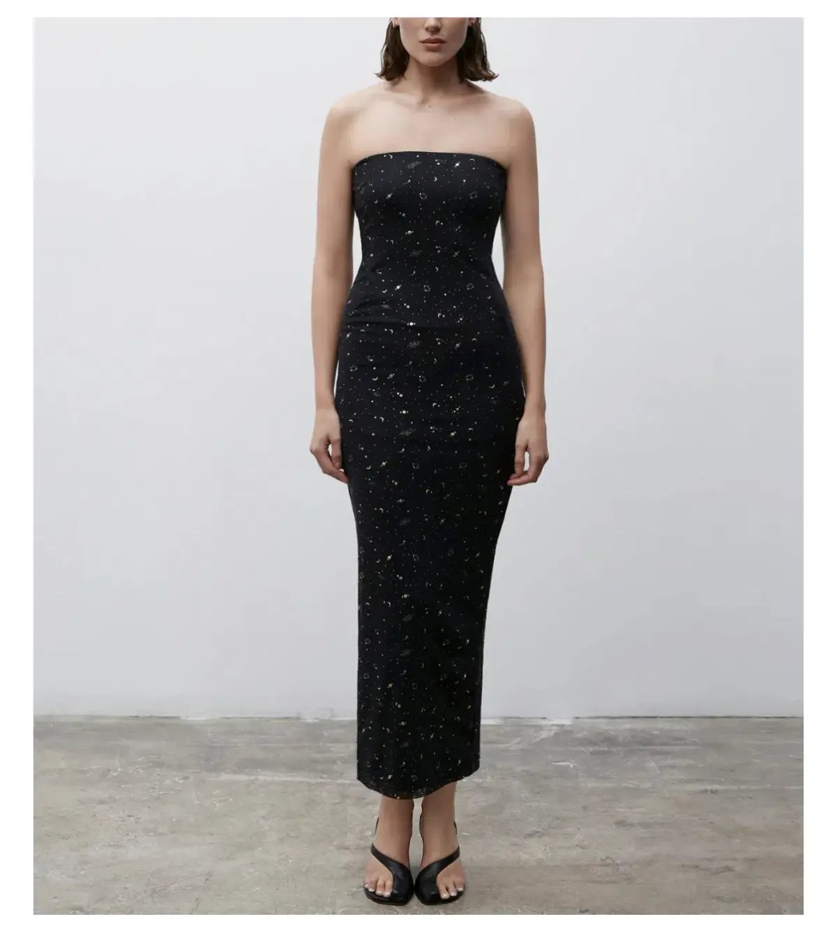 Paris Georgia Galaxy Maxi Dress Shrug Black Size AU 8 photo 3