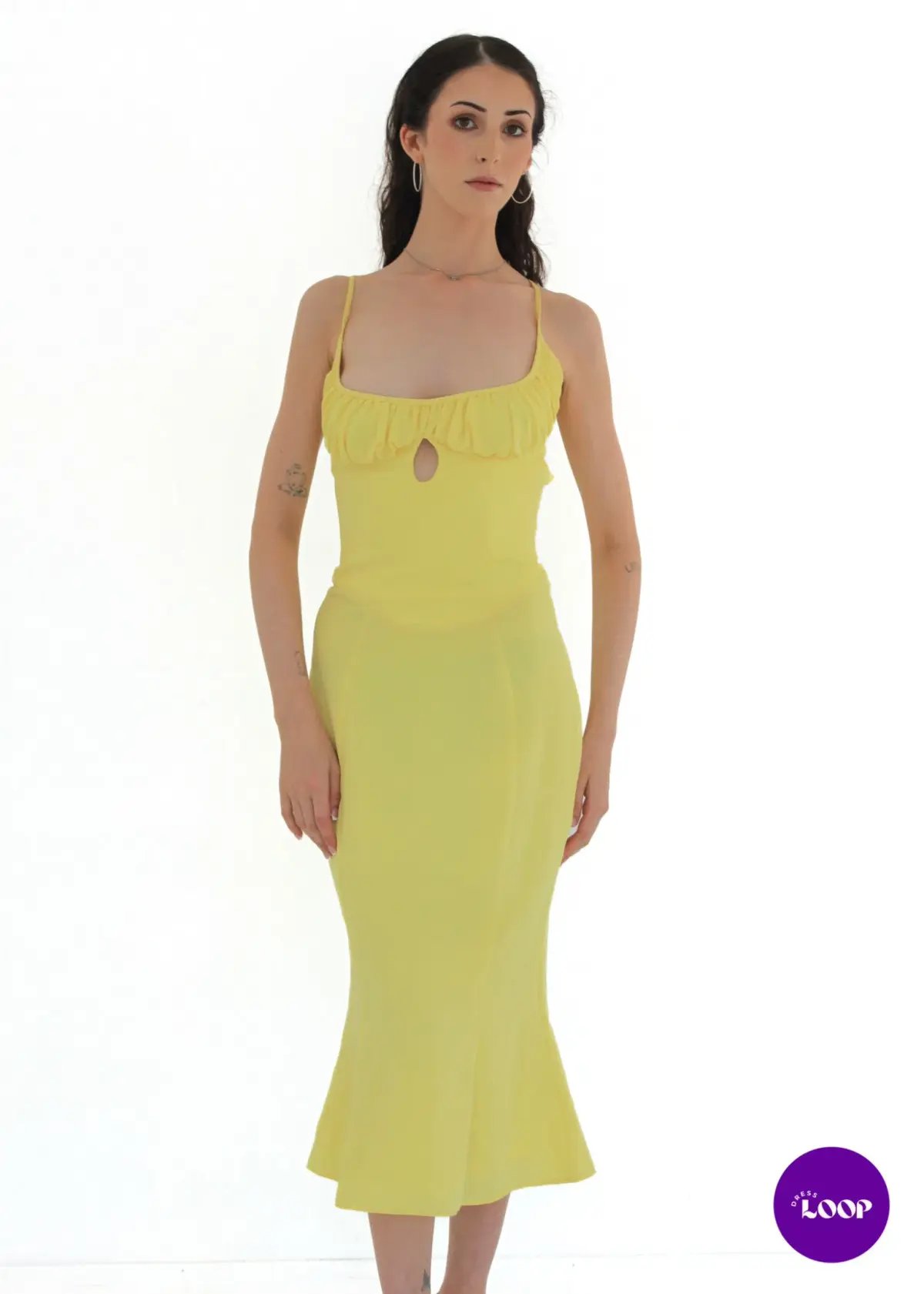 House Of Cb Soren Buttercup Cutout Midi Dress Size AU 8 photo 2