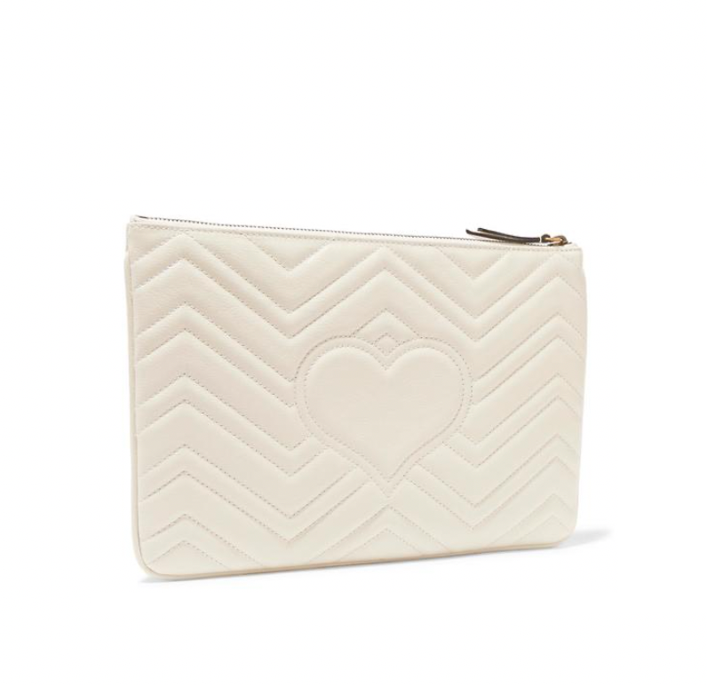 Gucci Gg Quilted Leather Clutch (white) photo 2