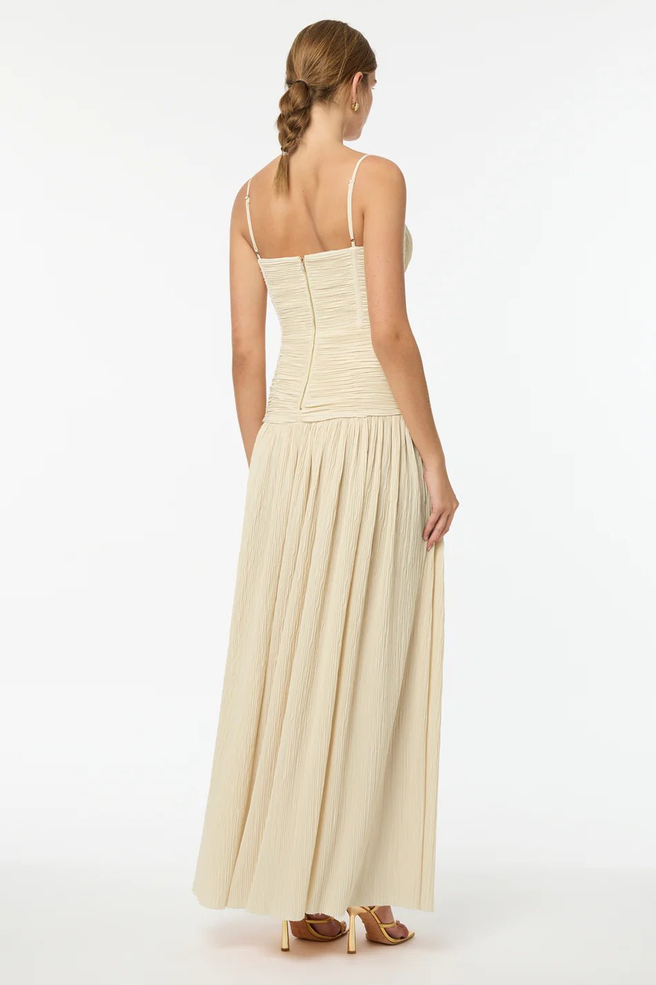 MANNING CARTELL DOUBLE TIME PLEAT DRESS - NOUGAT photo 5