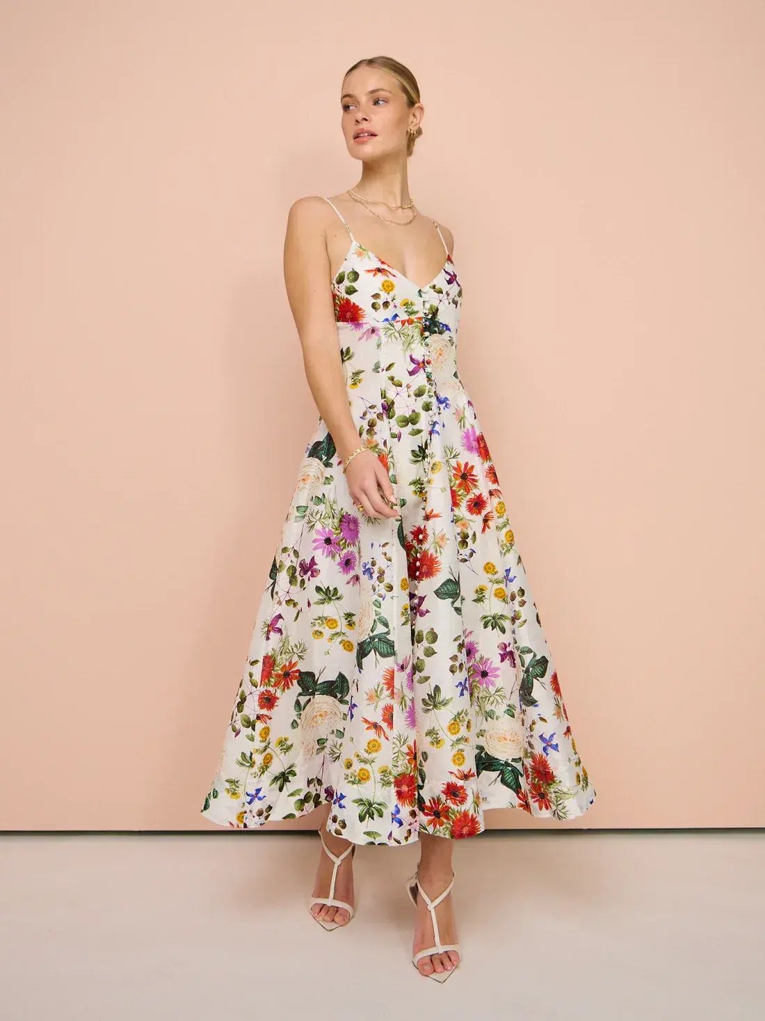 Sofia The Label Enchanted Floral Midi Dress Enchanted Floral Size 8 photo 2