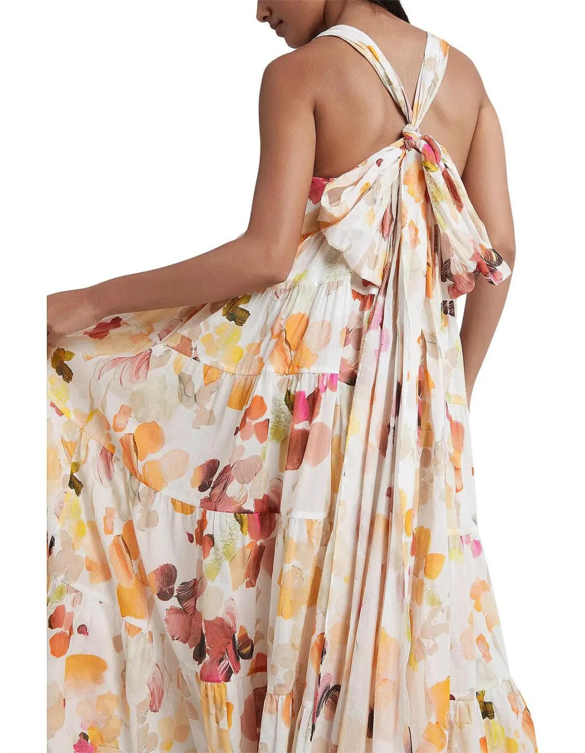 AJE Dassia Tiered Bow Back Maxi Dress photo 3