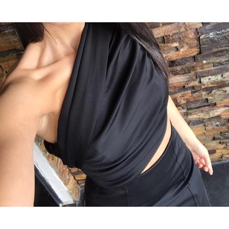 MISHA Beradonna One Shoulder Dress Black Size 6/XS photo 5
