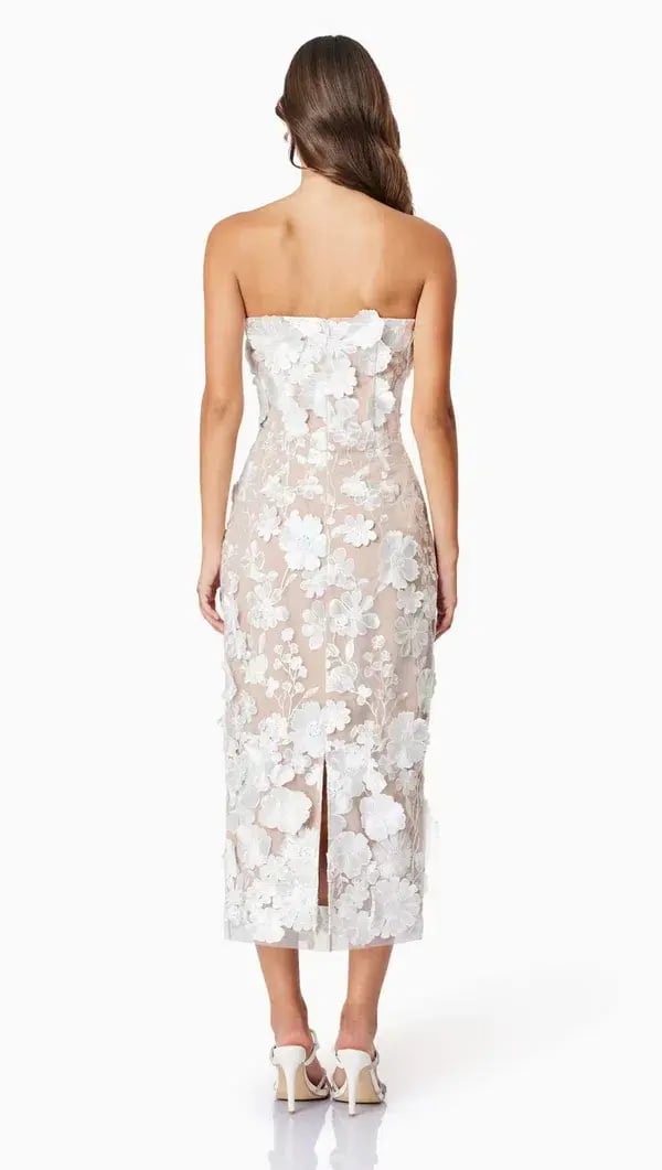 Elliatt Helena Dress Midi White Size AU 12 photo 3
