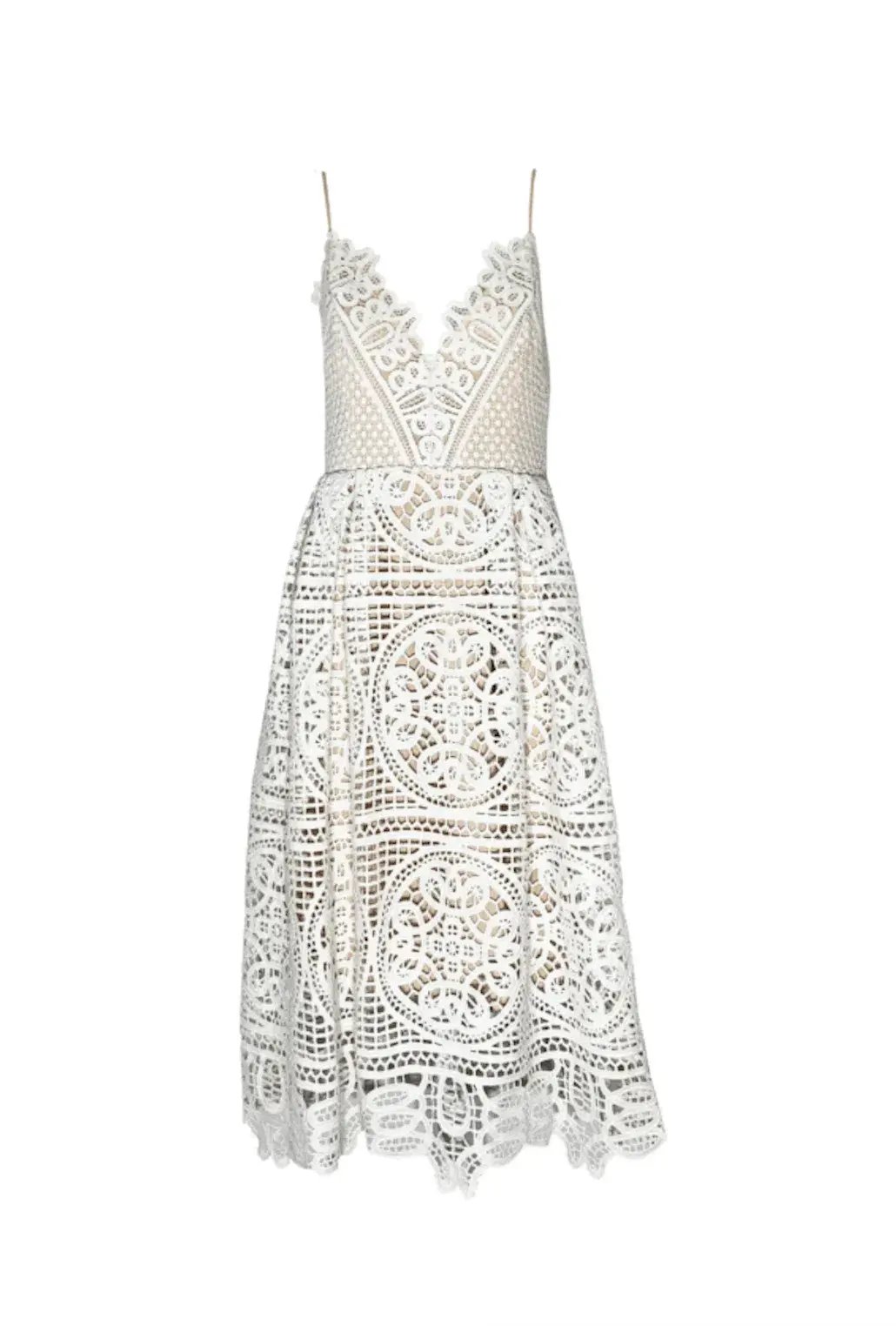 Seed Heritage Sweet Broderie Dress White Midi Size 12 photo 2