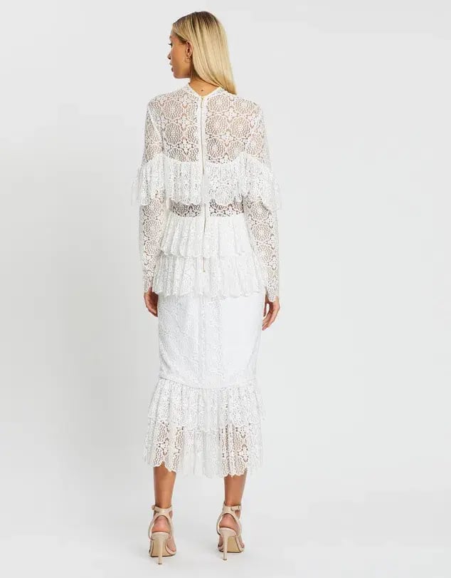 Nicola Finetti Polina Dress White Size 6 photo 3