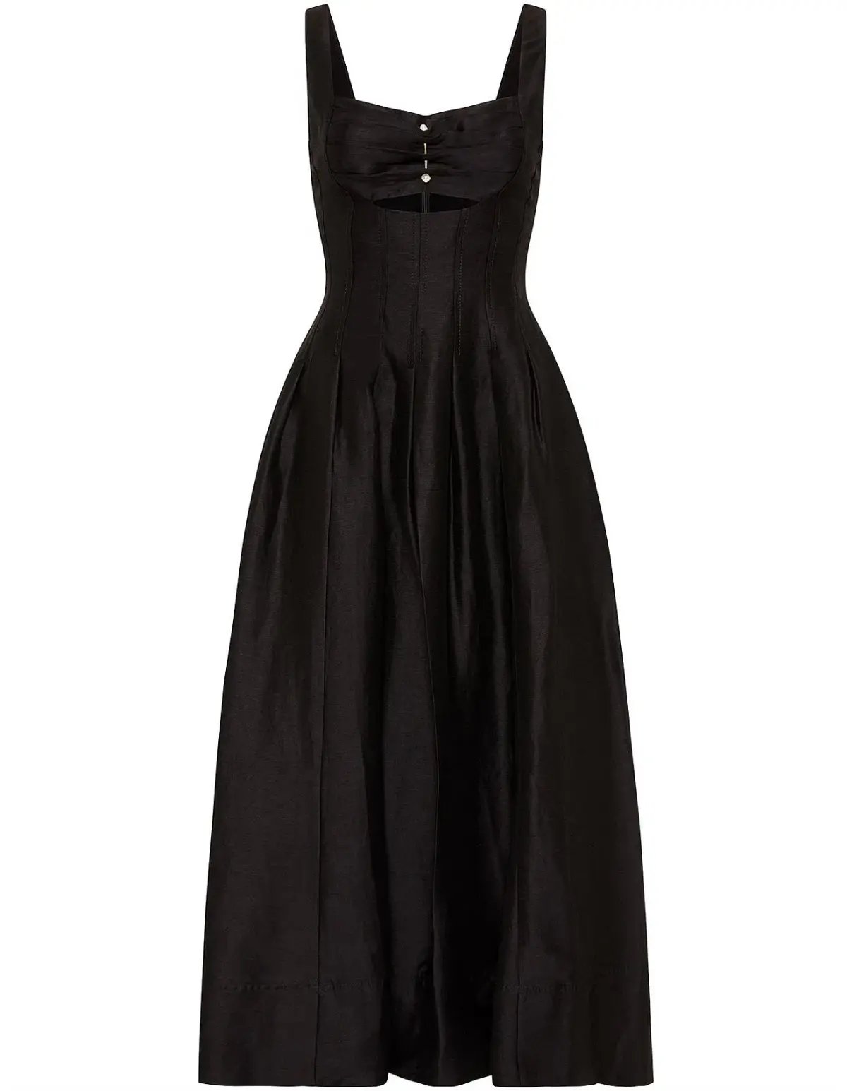 AJE Divinity Pearl Pin Midi Dress Black Size AU 6 photo 5