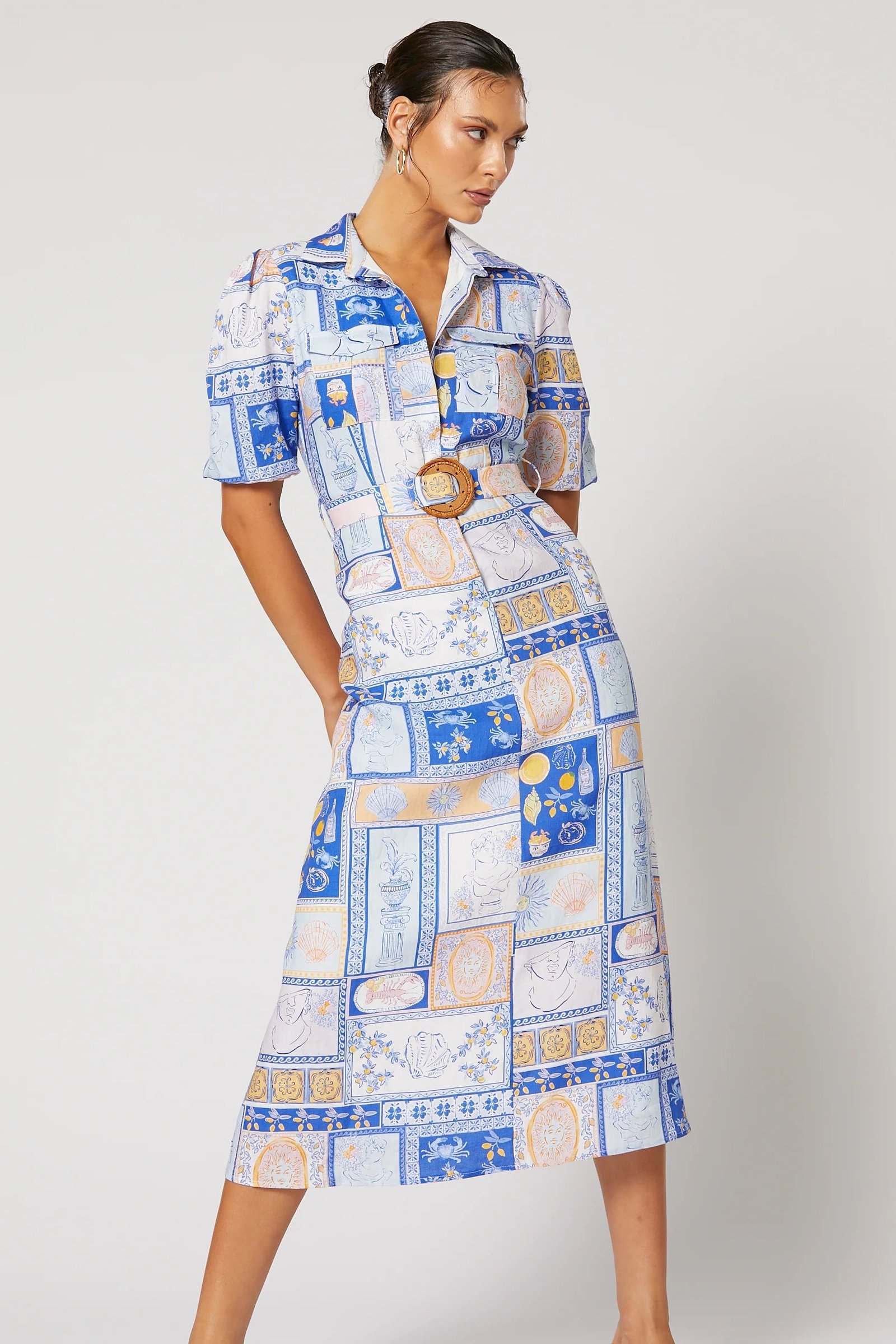 WINONA AMALFI MIDI DRESS - MULTI photo 10