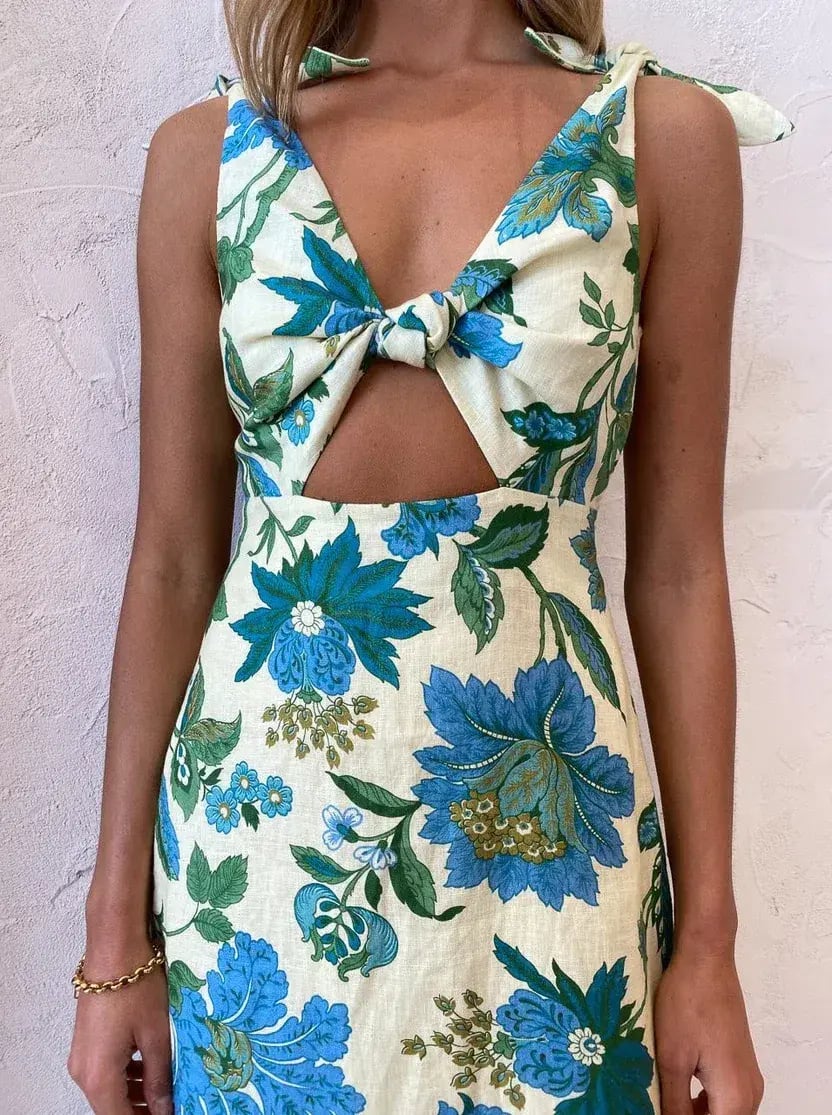 Sir the Label Alexandre Tie Midi Dress Floral Size 3 / AU 12 photo 4