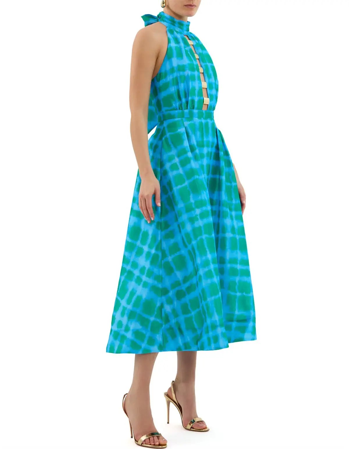 Rebecca Vallance Serafina Halter Dress Print Size AU 12 photo 3