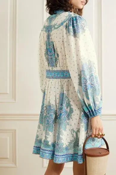 Zimmermann Bells Paisley Dress Print Size 10 photo 2