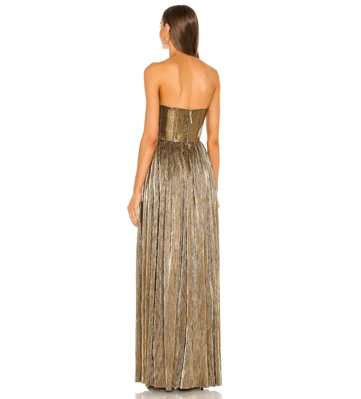 Bronx and Banco Strapless Gown Gold Size 8 photo 2
