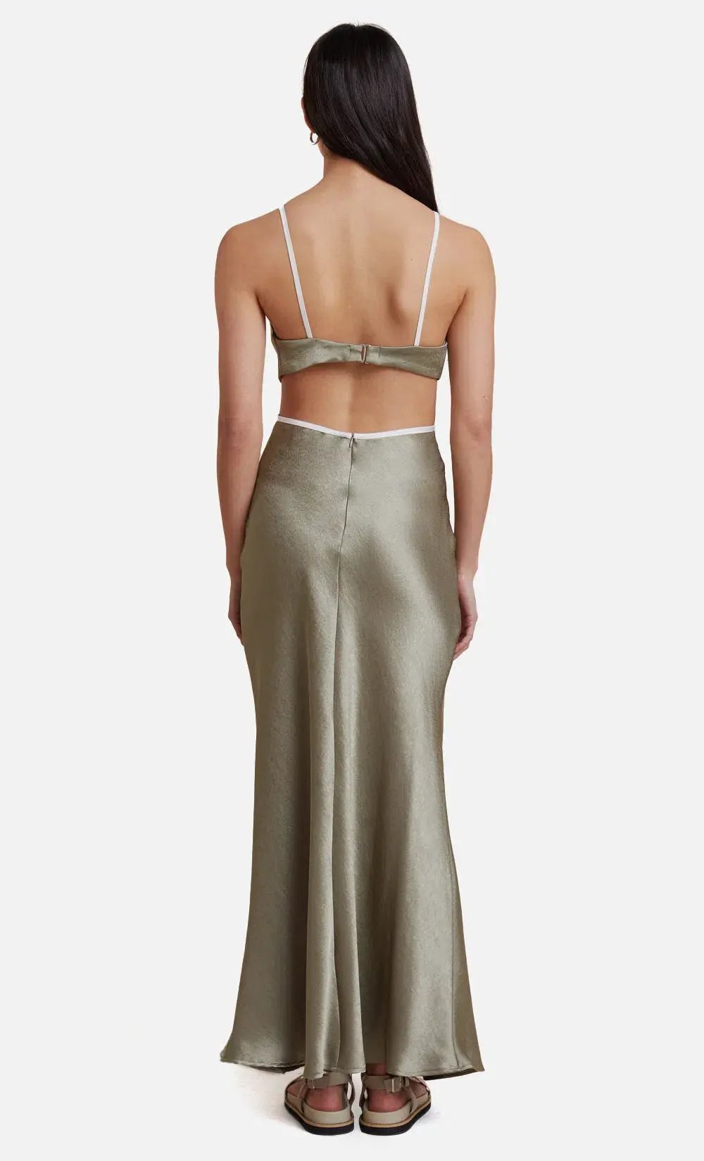 Bec & Bridge Veronique Maxi Dress Sage Size 8 photo 3