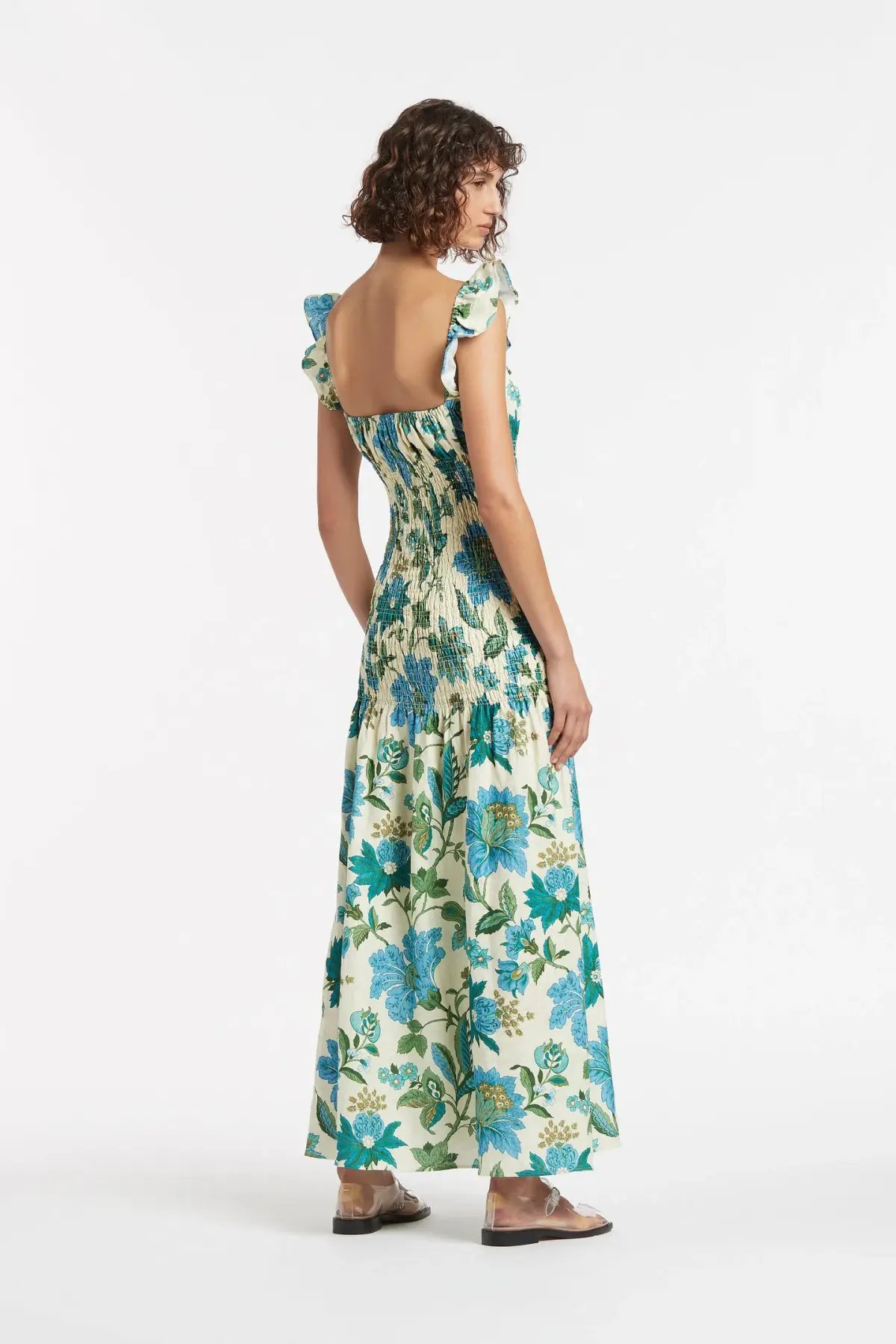 Sir the Label Alexandre Ruched Midi Dress Print Size 6 photo 2
