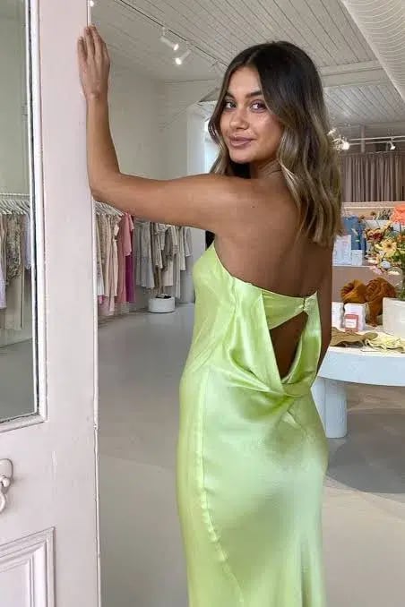 Bec & Bridge Citrus Sweetie Midi Dress Green Size AU 6 photo 3