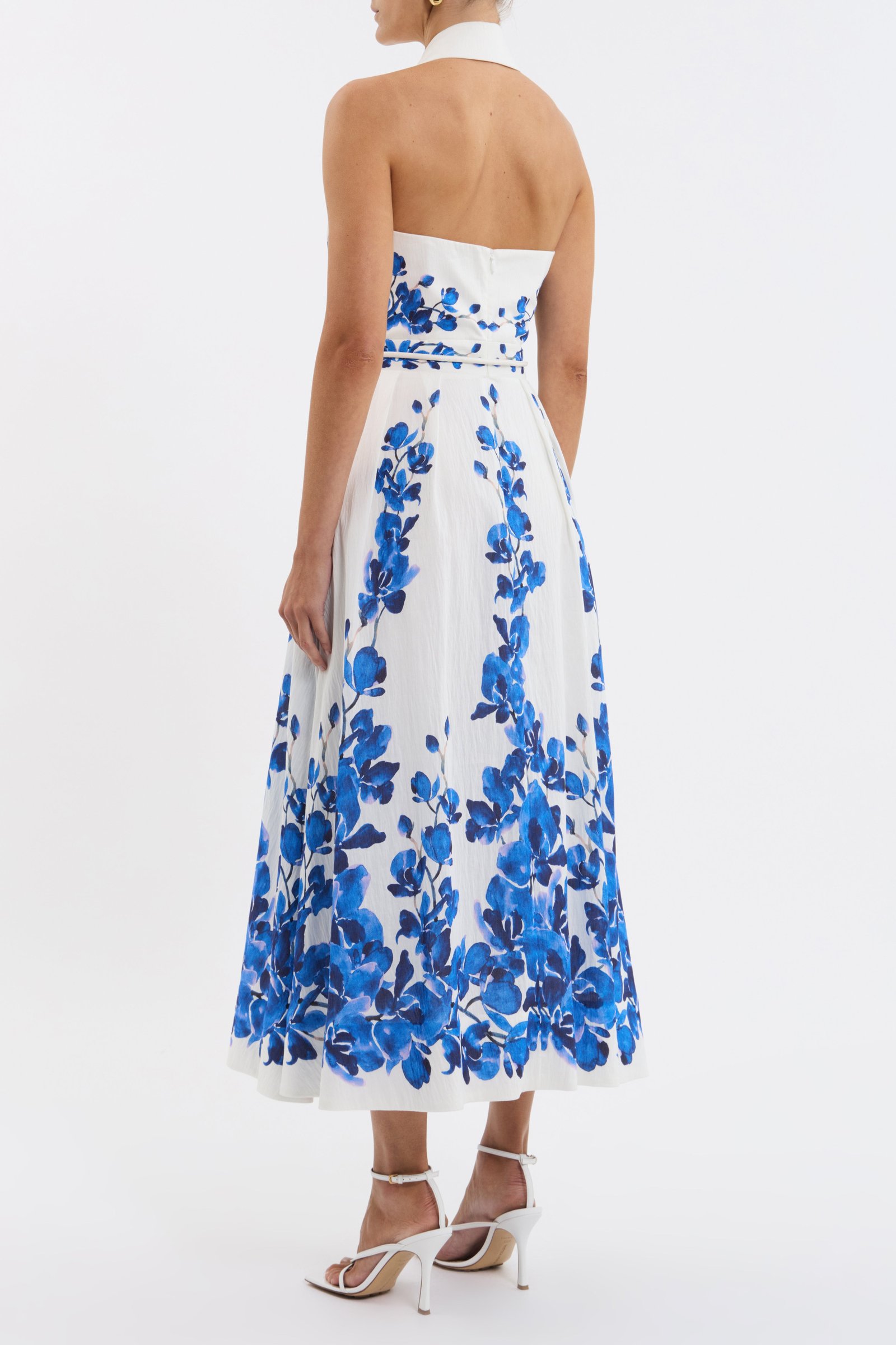 REBECCA VALLANCE ORCHID BLUES MIDI DRESS - VINES PRINT photo 4