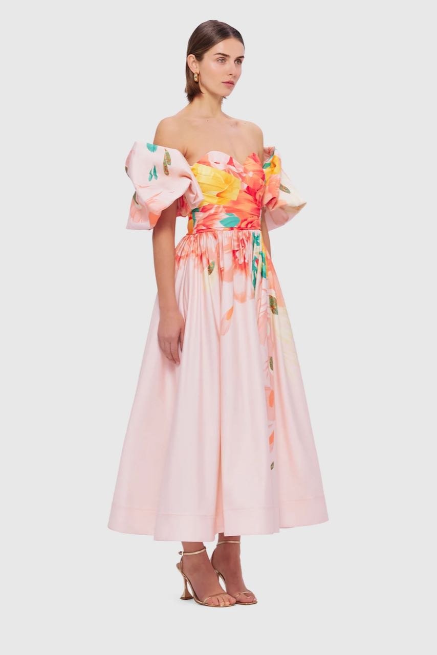 LEO LIN MAEVIS MIDI DRESS - EUPHORIA PRINT photo 3