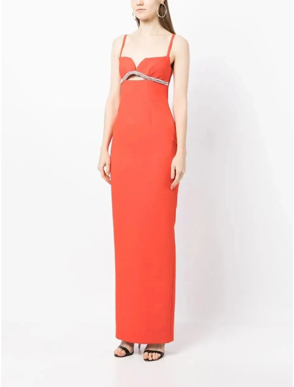 Rachel Gilbert Kyra Gown Flame Orange Size 4/AU 14 photo 2
