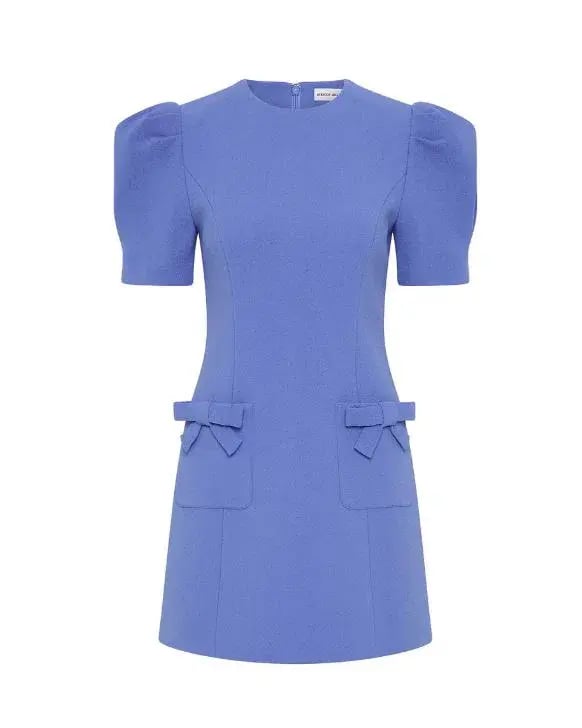 Rebecca Vallance Violetta Short Sleeve Mini Dress Periwinkle Blue Size AU 10 photo 3