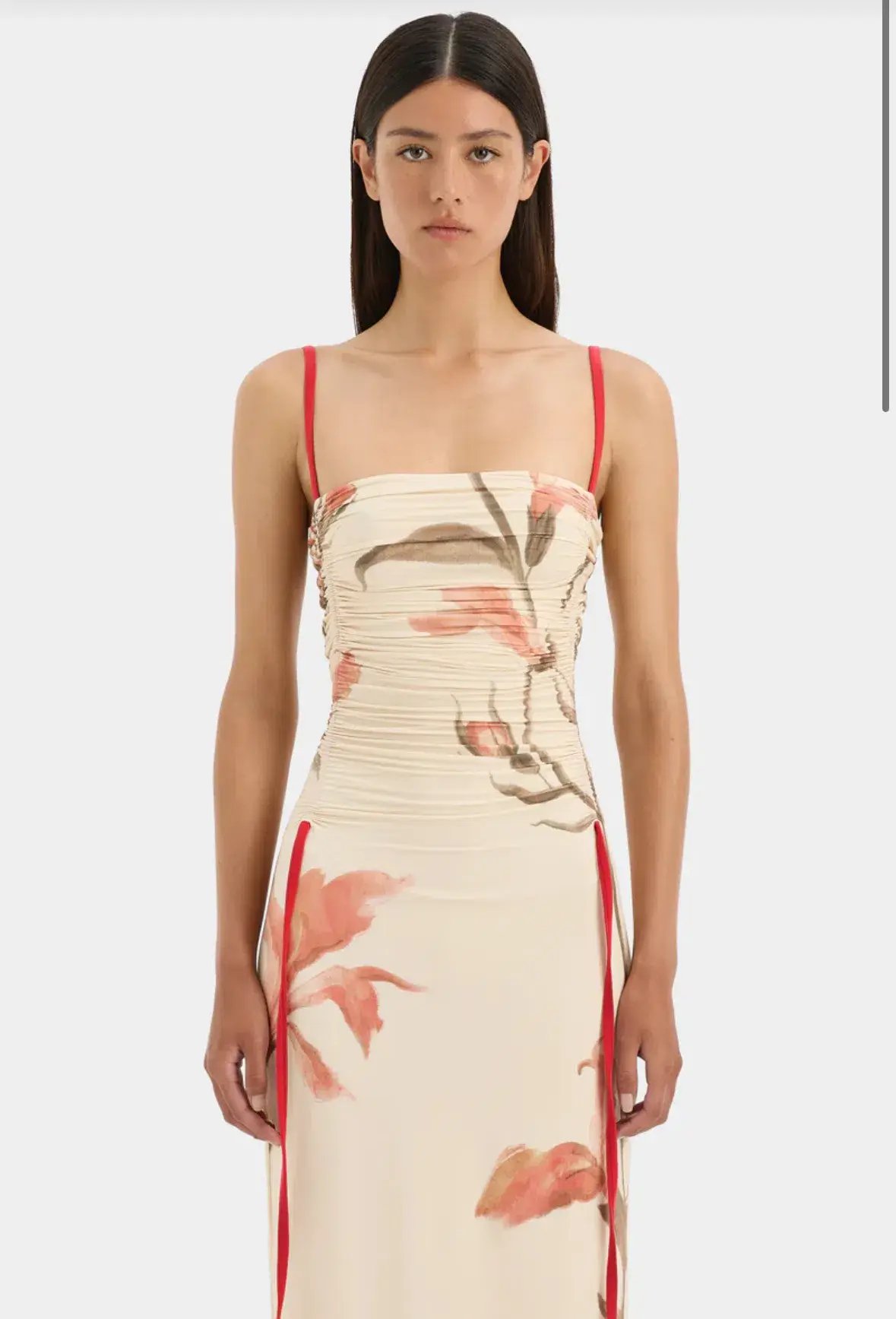 Sir The Label Hana Ruched Midi Dress Size AU 6 photo 2