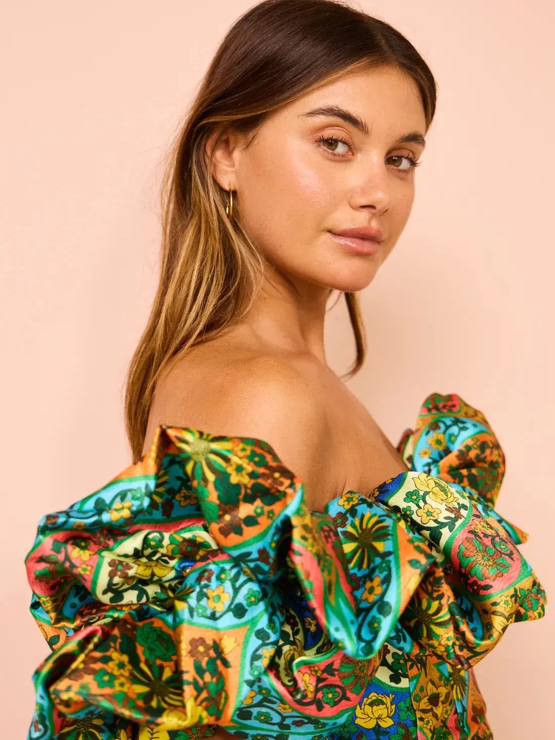Alemais Sofie Off Shoulder Dress In Mutli Size AU 12 photo 4