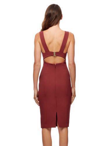 Kookai Roxy Dress Burgundy Size 6 photo 2