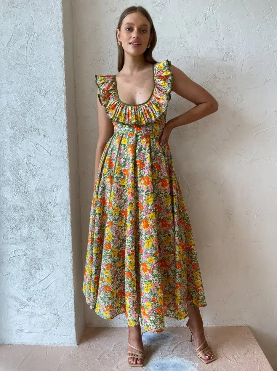 Alemais - Cabana Midi Dress Print - Size 10 photo 2