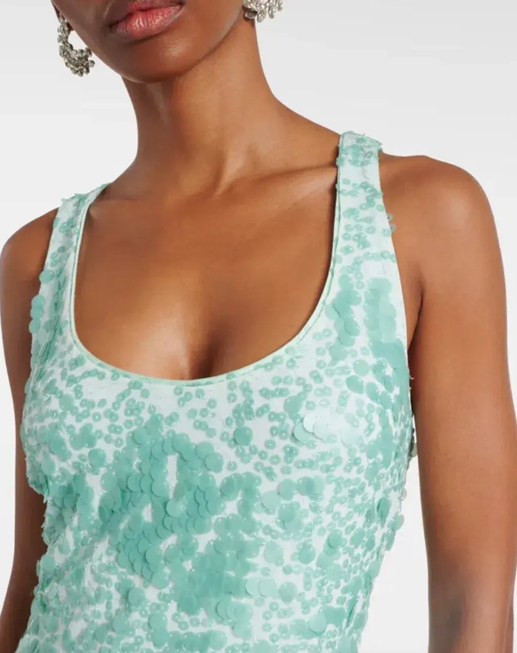 Simkhai Bex Sequined Maxi Dress in Green Size US 4 /AU 8 photo 2