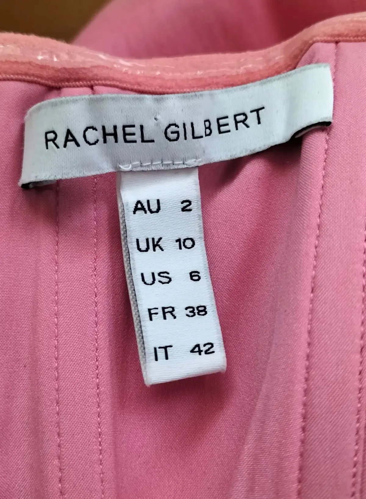 Rachel Gilbert Kace Mini Dress Pink Size 2 / AU 10 photo 8