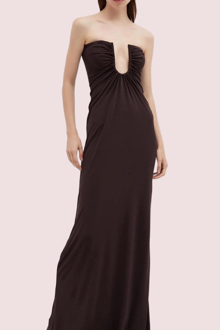 Christopher Esber Arched Palm Dress Brown photo 2