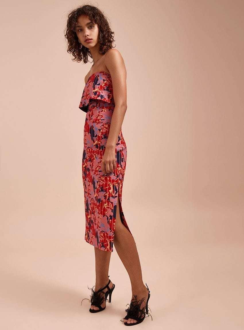 C/MEO Collective Entice Midi Dress Floral Size 6 photo 3