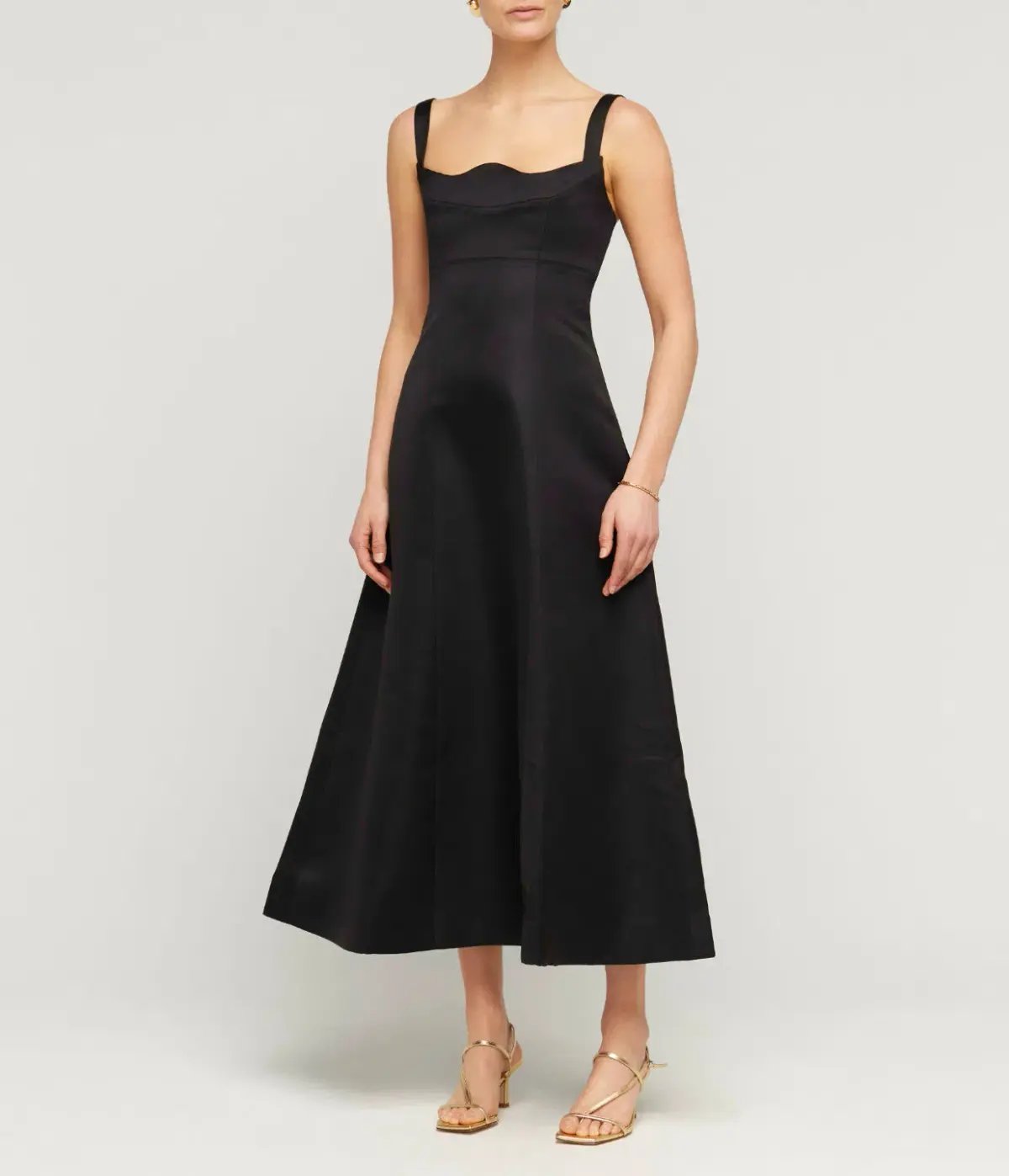Leo Lin Odette Midi Dress Ebony Size 8 photo 2
