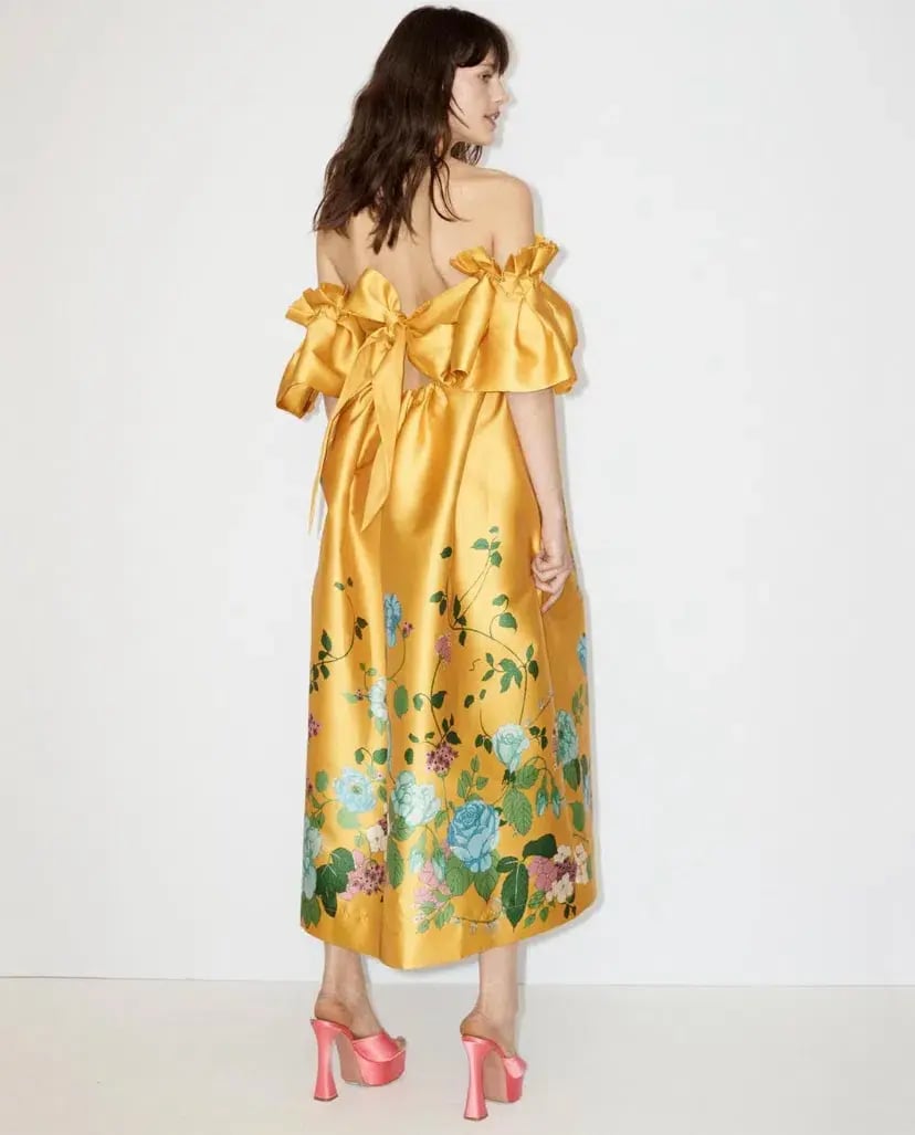 Alemais Dana Midi Dress Yellow Floral Size 16 photo 3
