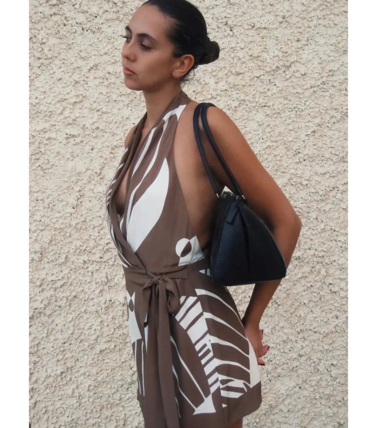 Sir the Label Almara Wrap Mini Dress Brown Espresso Size 10 photo 4