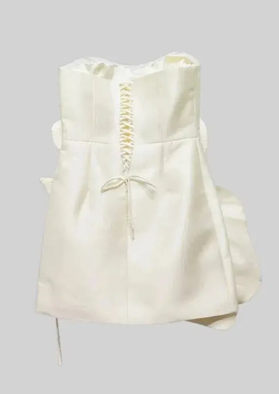 Mew Mews Anwen Flower Mini Dress Ivory Size 10 photo 4