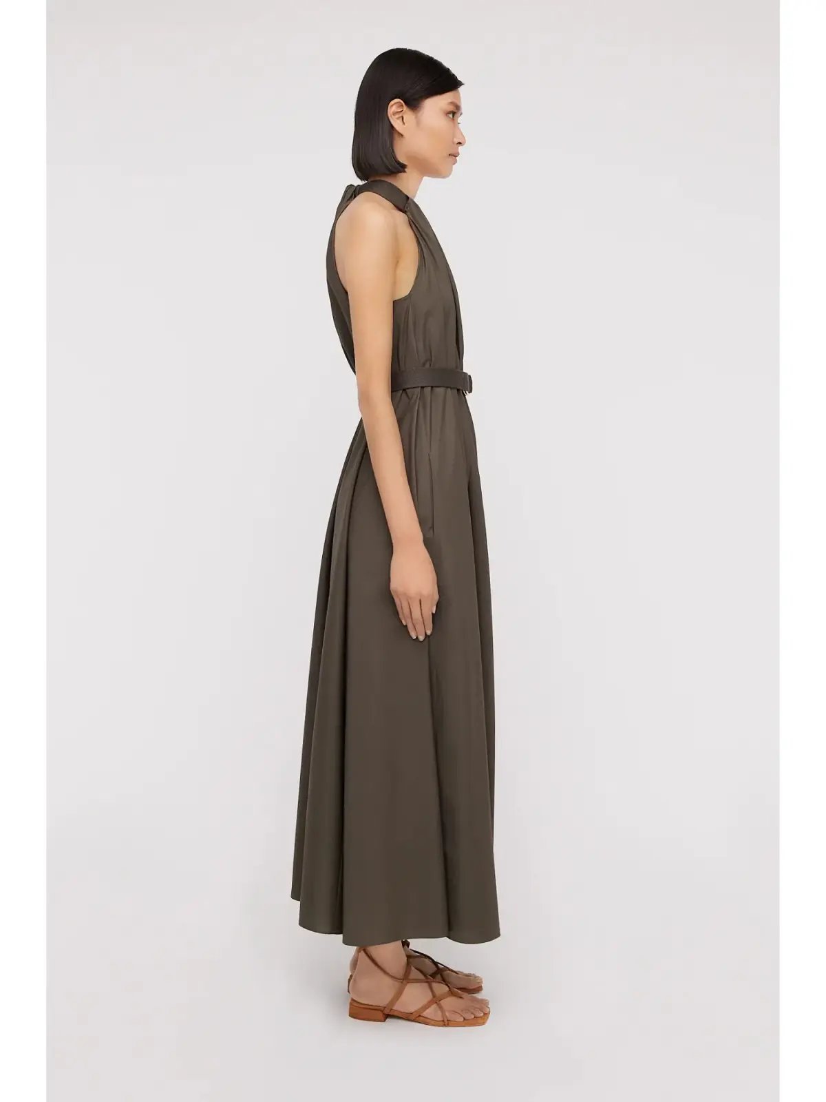 Scanlan Theodore Parachute Cotton Strapping Dress Jungle Green Size AU 6 photo 3