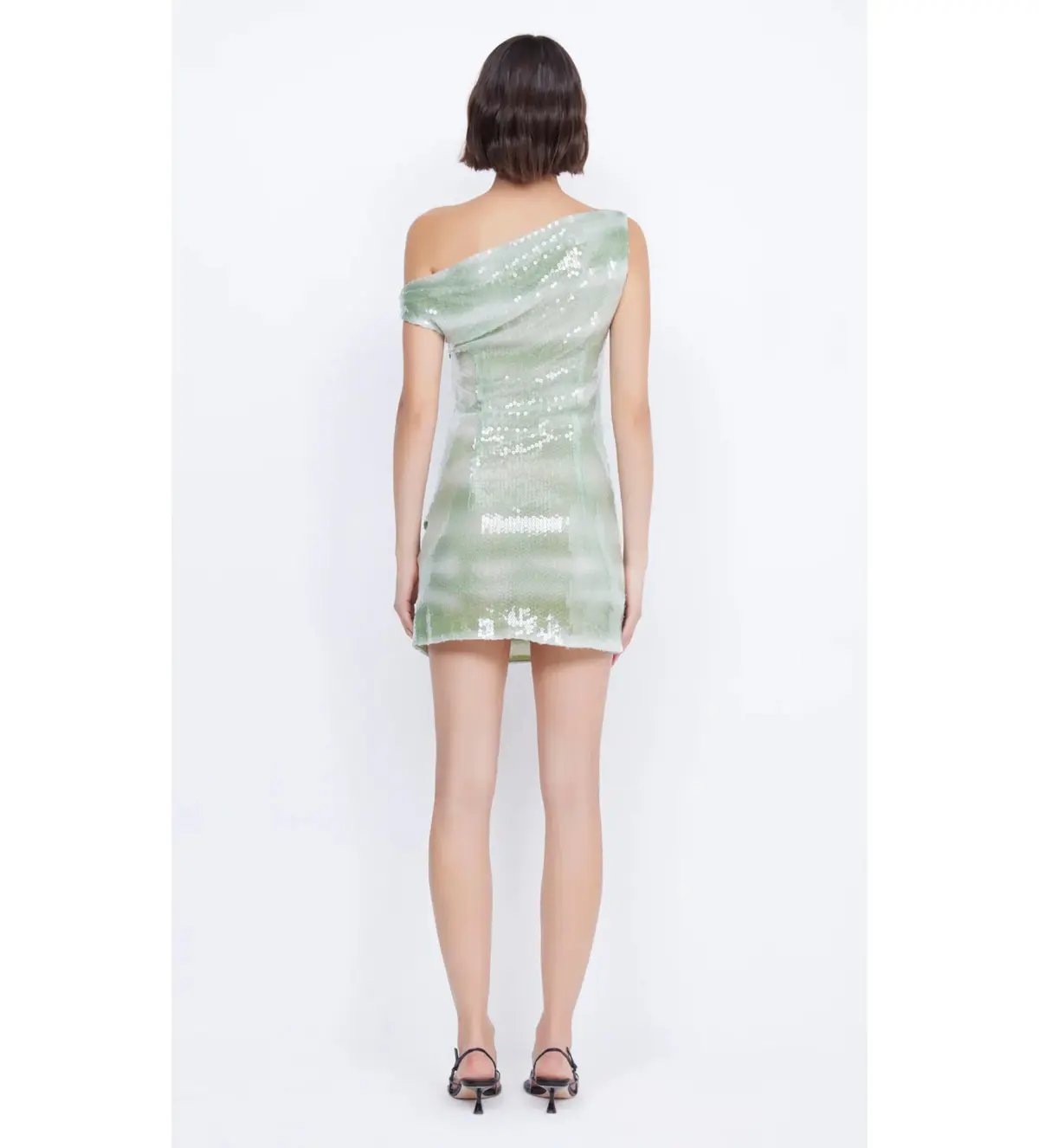 Bec & Bridge Brydie Asym Mini Dress in Mint Sequin Size AU10 photo 3