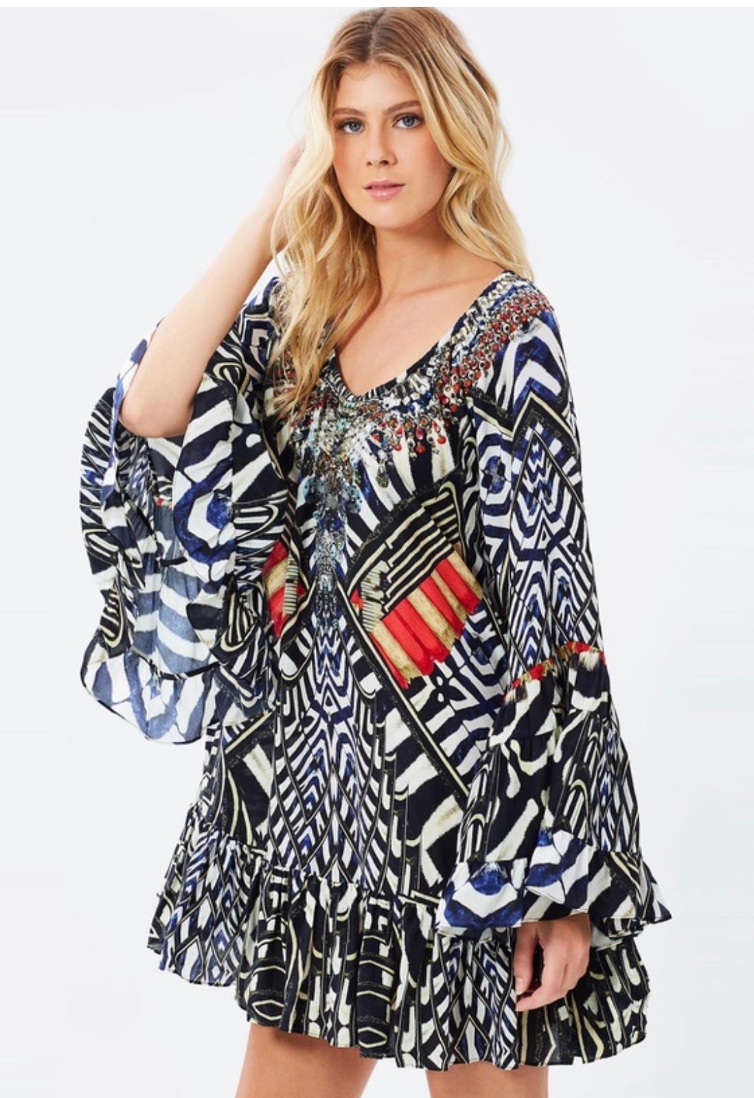 Camilla 'Louwalan Tales' A Line Frill Dress Size S photo 5