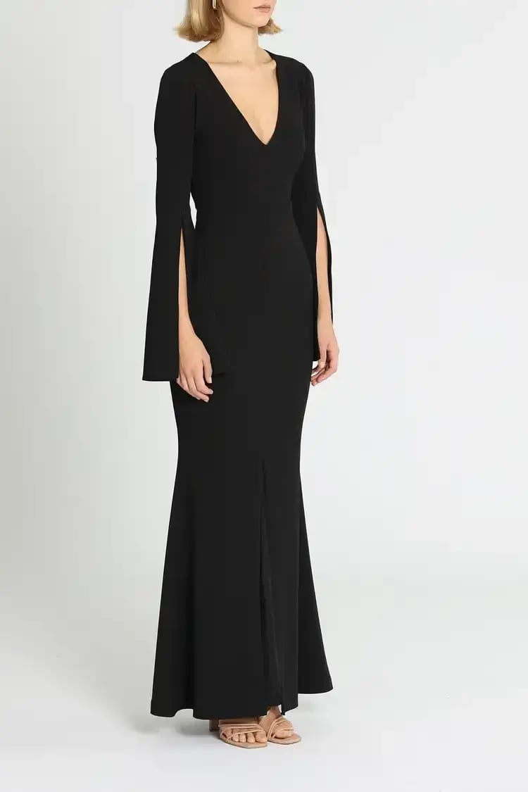 Pasduchas Amaryllis Gown in Black Size 12 photo 2