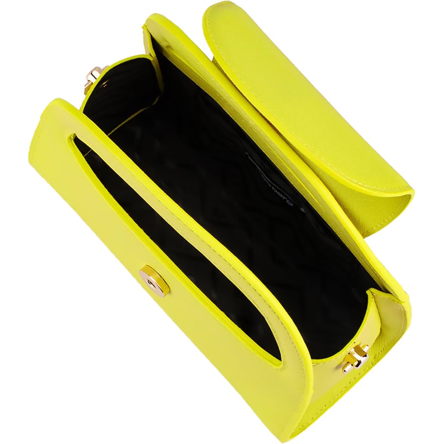Olga Berg Ivy Chartreuse Curved Handle Bag photo 2