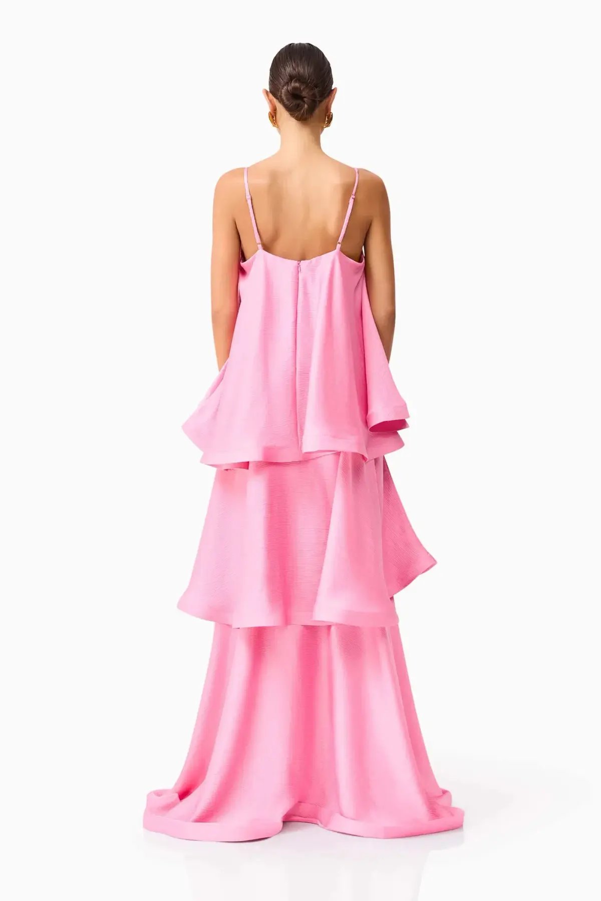 Elliatt Tilly Tiered Maxi Dress Pink Size 8 photo 2
