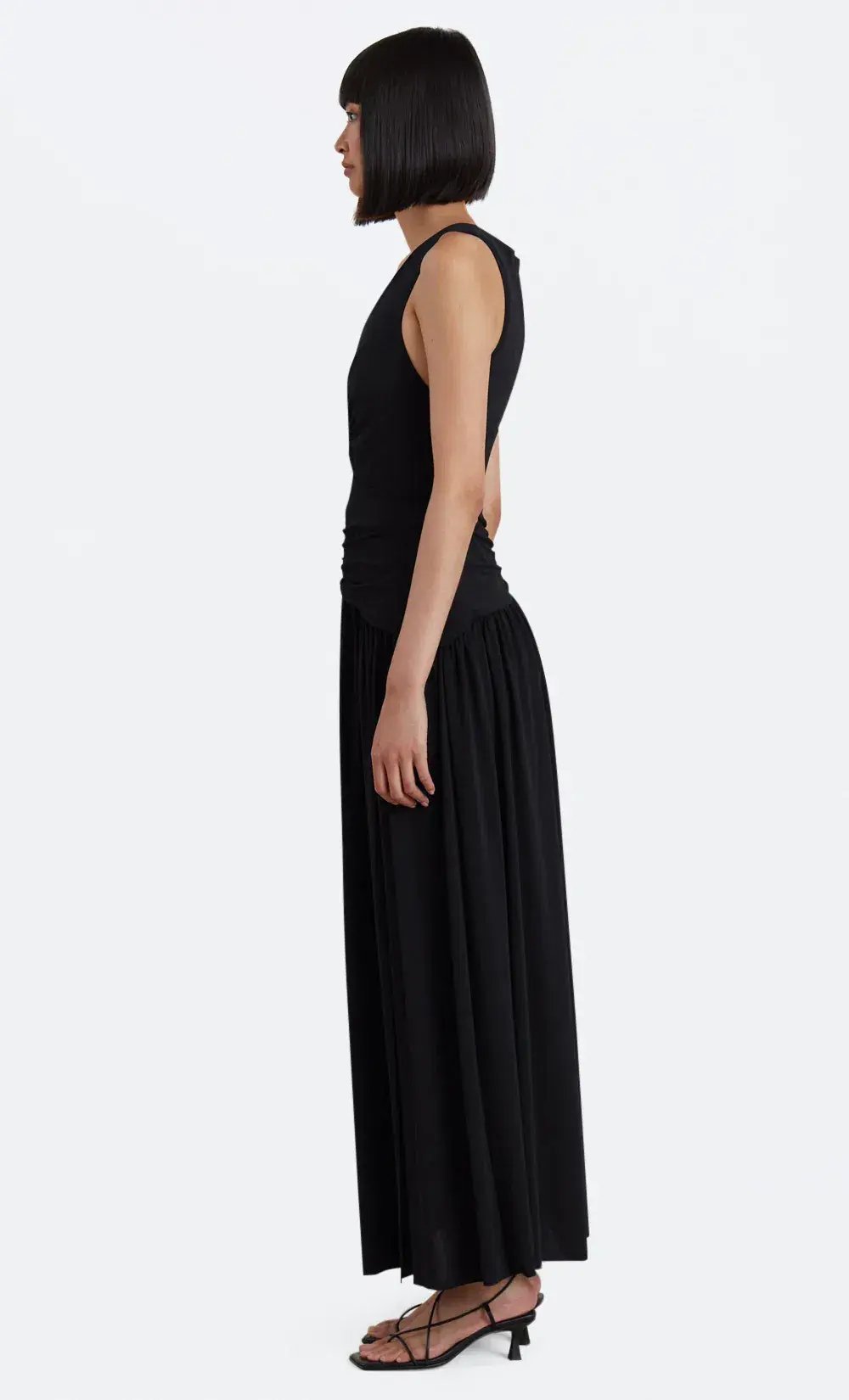 Bec & Bridge Lindsey V Maxi Dress Black Size 10 photo 3