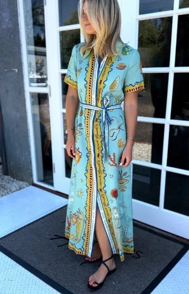 Alemais Surrealist Summer Shirtdress Midi Size Print AU10 /US6 photo 3