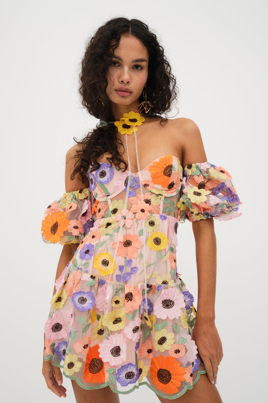 For Love and Lemons Prato Mini Dress - Multi photo 2