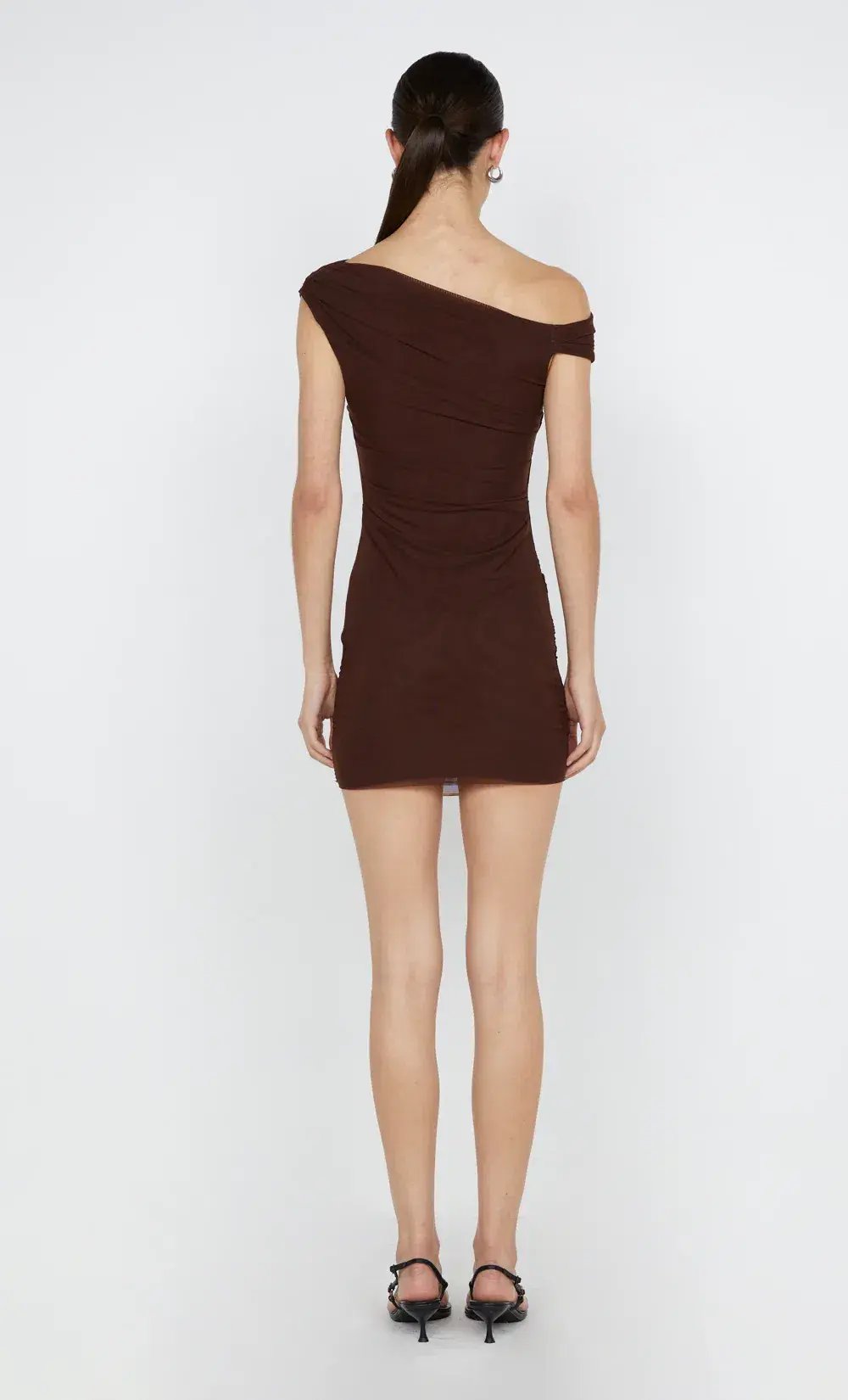 Bec & Bridge Victoria Asym Mini Dress in Chocolate Size AU 6 photo 3