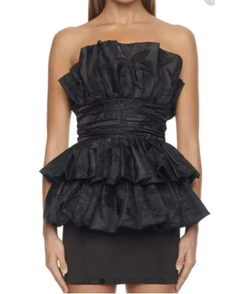 Eliya The Label Nina Top Black Size 10/M photo 2