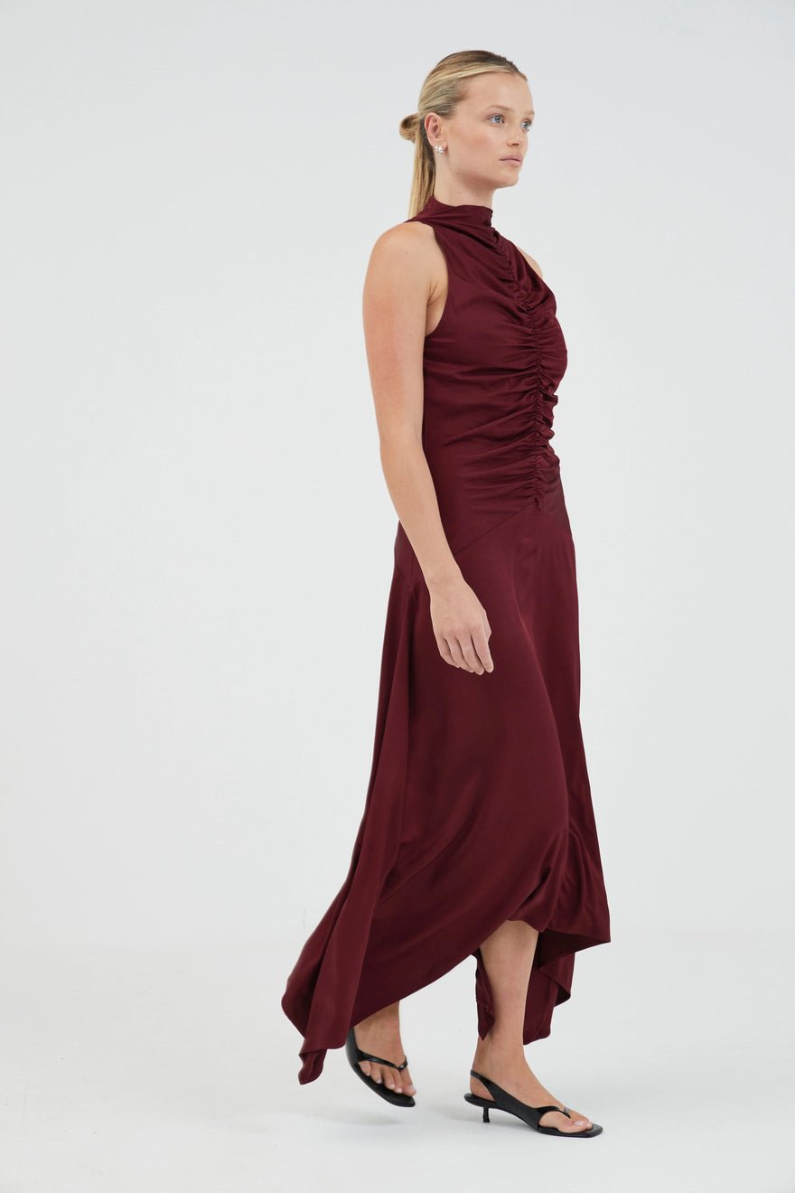 Third Form Allure Gathered Tank Dress - Cabernet photo 2