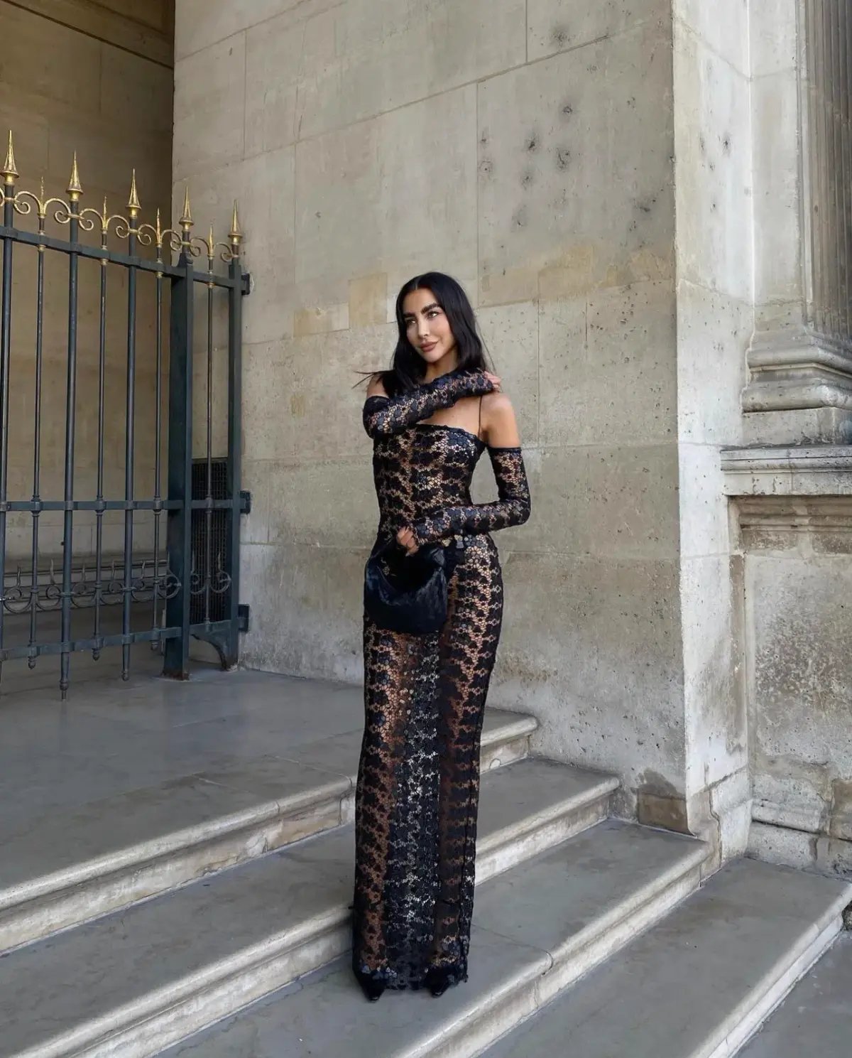 THE NEW ARRIVALS by İlkyaz Özel Moss in El Hedonismo Dress Black Size 6/XS photo 3