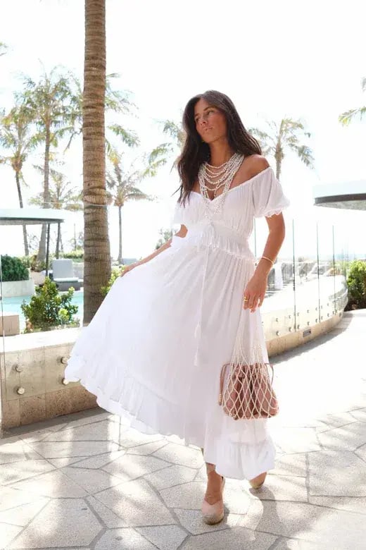 Coven & Co Boho Maternity True Romance Gown White Size XS / AU 8 photo 5