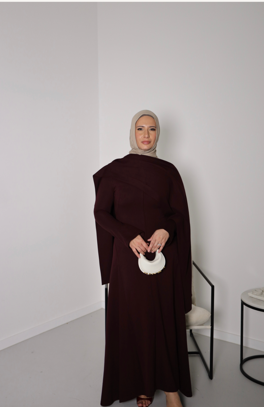 ELYSIAN DRESS BY MUZA BURGUNDY photo 4